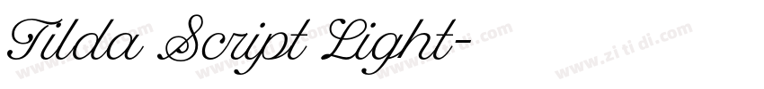 Tilda Script Light字体转换